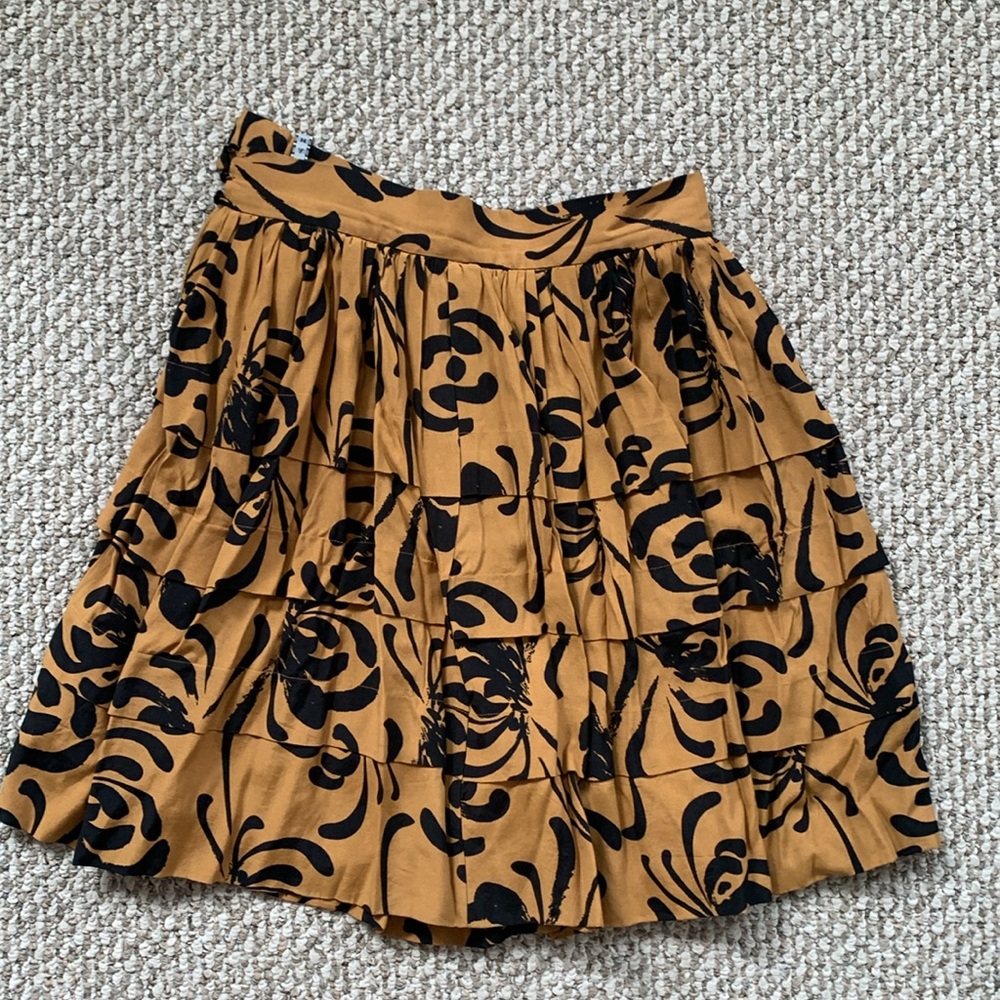 Anthro Calligraphy Strokes Skirt